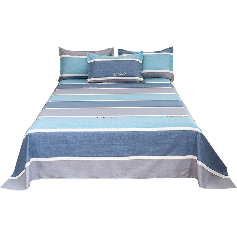 加厚100全棉老粗布床单单件炕单纯棉学生宿舍单人被单枕套三件套