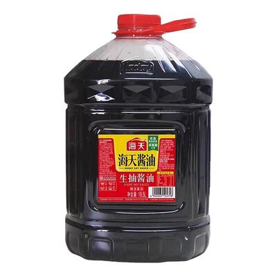 海天生抽酱油10.5L商用整箱 大桶装超值装酿造黄豆凉拌炒菜调味料