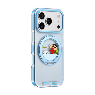 蜡笔小新正版】ROCK支点壳适用苹果18ProMax手机壳iPhone17Pro可爱巨好看磁吸18pm小众保护壳带支架情侣外套