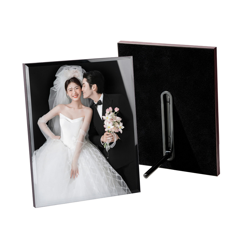 高级感相框摆台洗照片定制水晶婚纱照结婚照相册全家福打印加相框