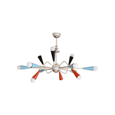 zoxy+客厅+中古风+混搭吊灯