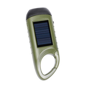 应急手电筒强光超亮超长续航大容量太阳能手摇发电户外小型便携灯