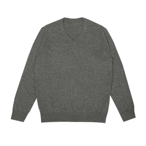 鹿王100%山羊绒衫男士V领套头纯色简约百搭亲肤保暖25年秋冬新款