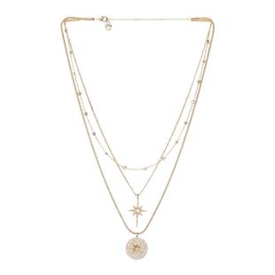 BaubleBar LYRA CELESTIAL 层叠项链 金属金色REVOLVE小众新款