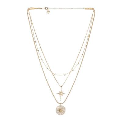 BaubleBar LYRA CELESTIAL 层叠项链 金属金色REVOLVE小众新款