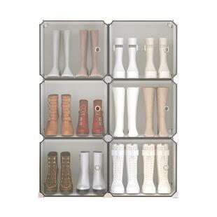 简易鞋架装长靴子收纳神器鞋柜省空间防尘塑料抽屉式网红透明鞋盒