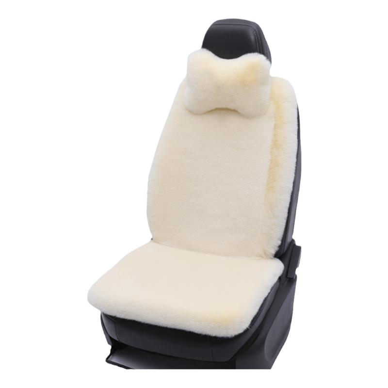 汽车坐垫冬季短毛绒羊毛座垫仿兔毛绒保暖小蛮腰全包车座套女神款