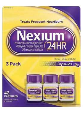美国进口耐信nexium原研药胃药十二指肠溃疡奥美拉唑肠溶胶囊R