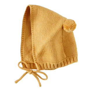 婴儿帽子新生儿秋冬季宝宝毛线帽男宝女宝针织护耳儿童套头帽春秋