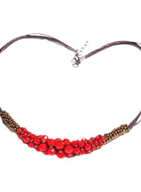 绿色民族风项链女复古时尚欧美个性夸张网红潮短款锁骨链脖子饰品