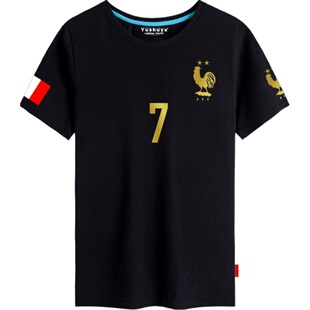 法国队服足球t恤短袖男女格列兹曼博格巴姆巴佩球衣服夺冠纪念衫