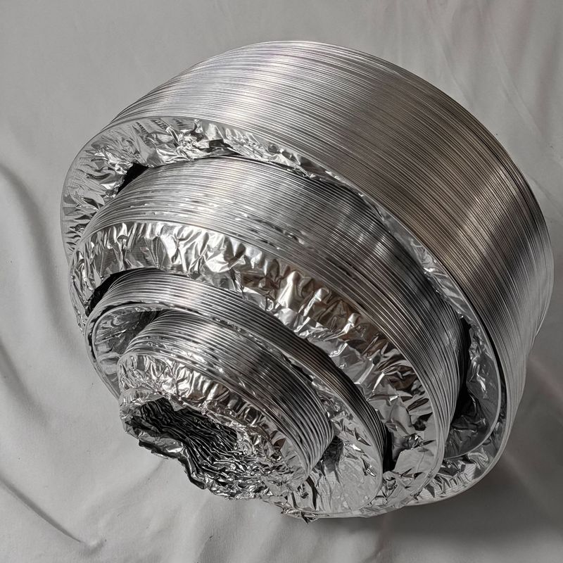 管道风机适用通风排气单面铝箔软管可伸缩弯曲自由钢丝铝箔管