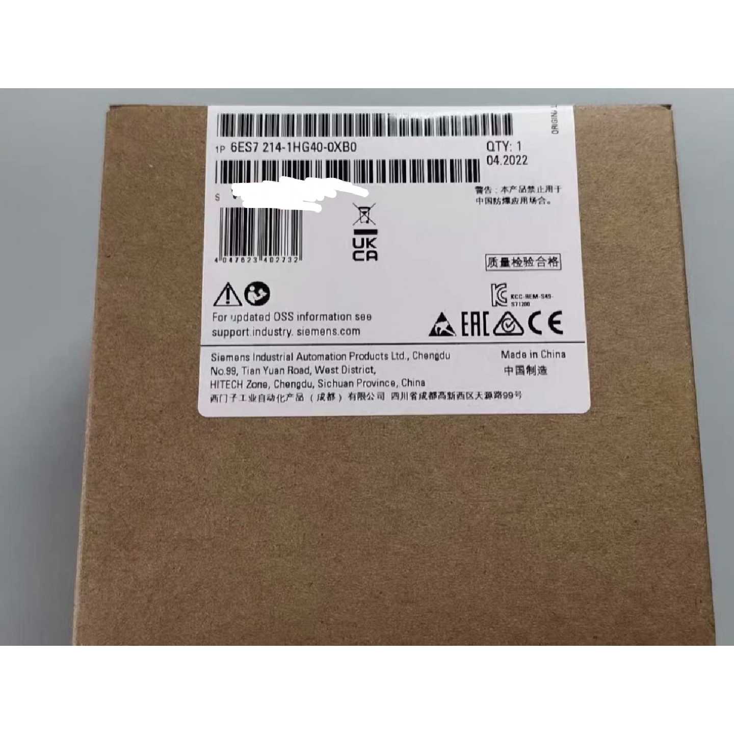 6ES72141HG400XB0西门子CPU全新原装议价