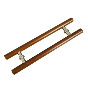 双开门木质实木玻璃门拉手中式包厢门拉手弹簧门无框门拉手原木