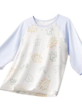 儿童睡衣夏季男女孩莫代尔凉感棉家居服套装宝宝海藻润肤空调服薄