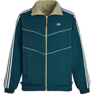 Adidas/阿迪达斯正品三叶草男士保暖复古新年款双面棉服KT0640