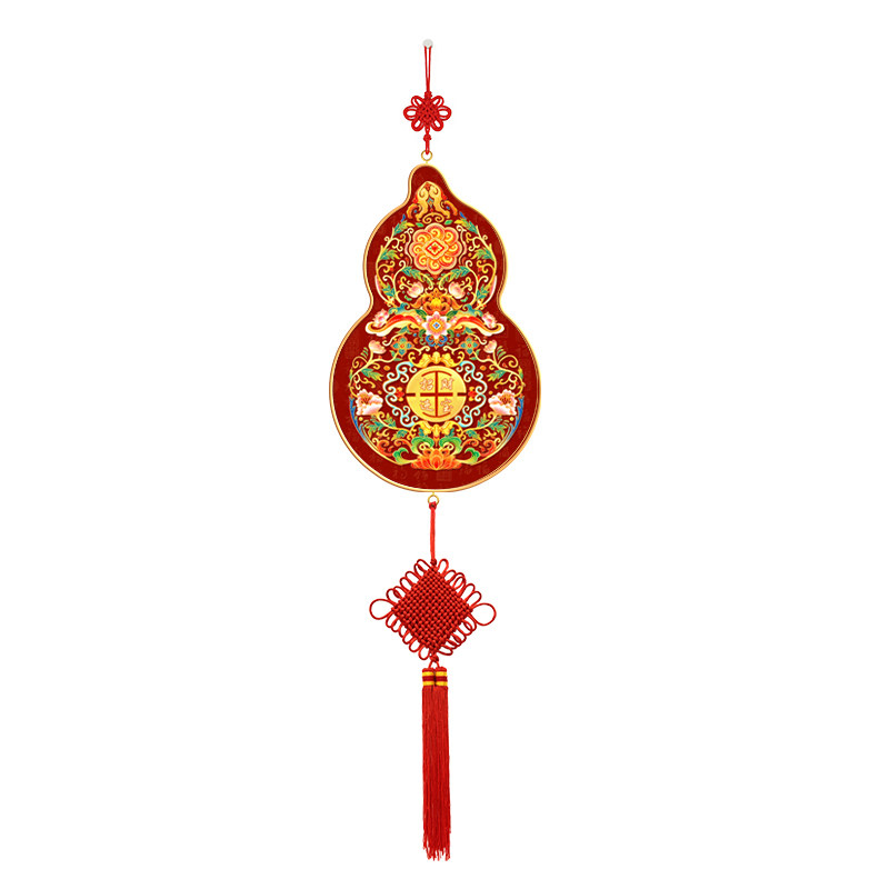 葫芦中国结挂件新中式客厅电视背景墙挂画高级感乔迁新居玄关挂饰