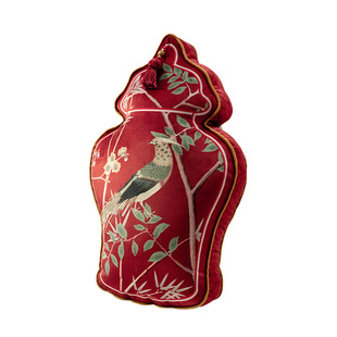 范居态度春时锦新中式圆柱抱枕新年红色喜庆沙发靠枕扇形灯笼枕