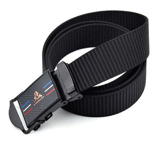 按压扣平滑扣帆布尼龙腰带男士皮带编织腰带工装裤布腰带青年学生