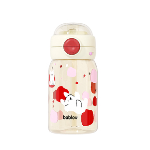 bablov儿童水杯夏日ppsu吸管杯学生上学专用高颜值便携杯子幼儿园