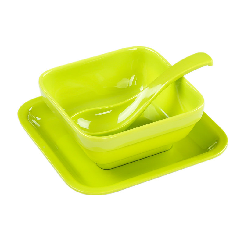 甜品彩色密胺四方糖水绵绵冰碗