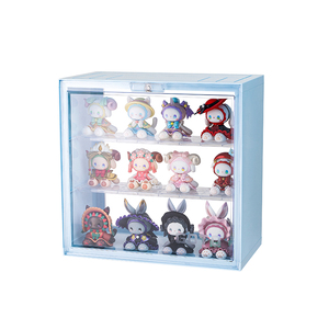 GOTO手办展示柜桌面盲盒收纳玩偶展示架泡泡玛特labubu娃娃展示盒