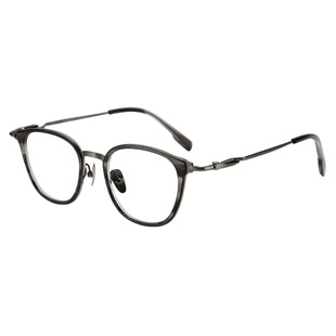 木川152mm眼镜男款近视复古圆框大脸加宽纯钛镜架可配度数防蓝光