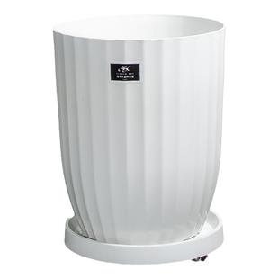 花盆家用大号室内客厅简约塑料盆栽盆天堂鸟大口径花盆轻奢高级感