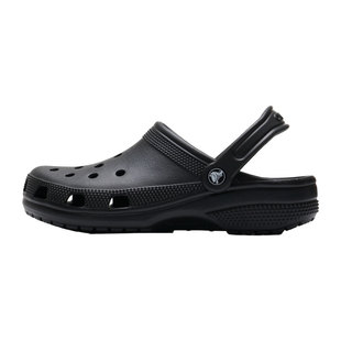 【自营】Crocs卡骆驰洞洞鞋女鞋新款黑色经典款沙滩休闲凉鞋10001