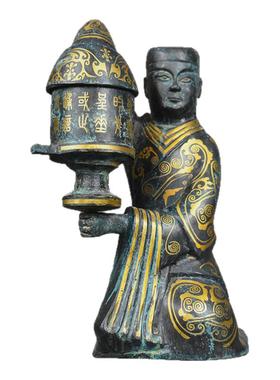 仿古青铜器错金长信宫灯摆件