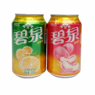 屈臣氏Watsons罐装碧泉柠檬茶饮料水蜜桃味330ml*24罐 广东 新货