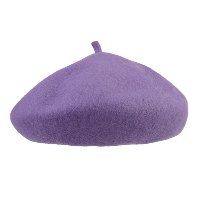 紫色羊毛呢贝雷帽女秋冬英伦风复古画家帽大头围显脸小百搭蓓蕾帽