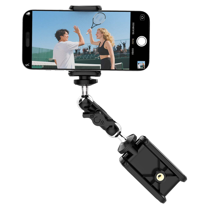 出口欧美原单网球挂网手机支架大疆gopro运动相机羽毛棒球比赛