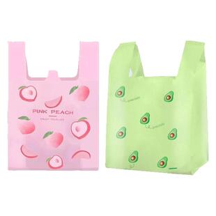 手提塑料垃圾袋加厚家用背心袋网红ins水果打包袋卡通车载收纳袋