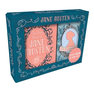 英文原版 迷你版 简·奥斯汀小书和别针套装 Jane Austen Tiny Book and Pin Set 图书周边