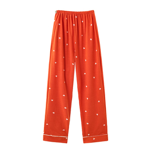 高级感孕妇睡裤纯棉夏季长裤宽松大码可调节月子产后春秋家居裤子