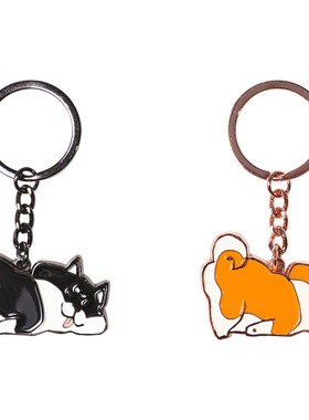 原创设计可爱柴犬合金钥匙扣挂饰
