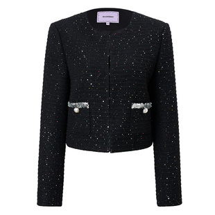 MAXRIENY法式复古小香风穿搭2025冬款亲肤软糯羊毛混纺外套女