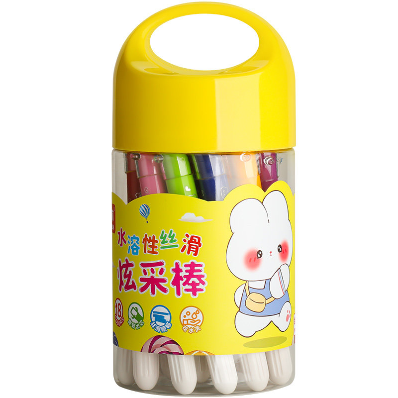 水溶性蜡笔24色儿童不脏手油画棒