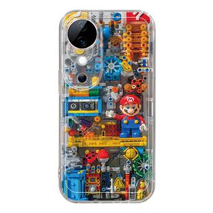 适用vivos20手机壳女款s19pro保护套vivo s16e全包18防摔s15/s12/s10硅胶透明软s17外壳卡通s9积木玩偶新款