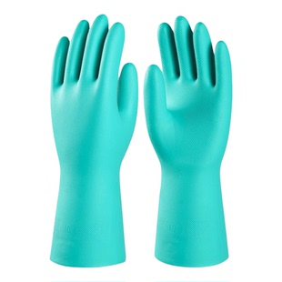 工业耐强酸碱丁腈手套耐油脂防腐蚀修车汽修实验84消毒液家务清洁