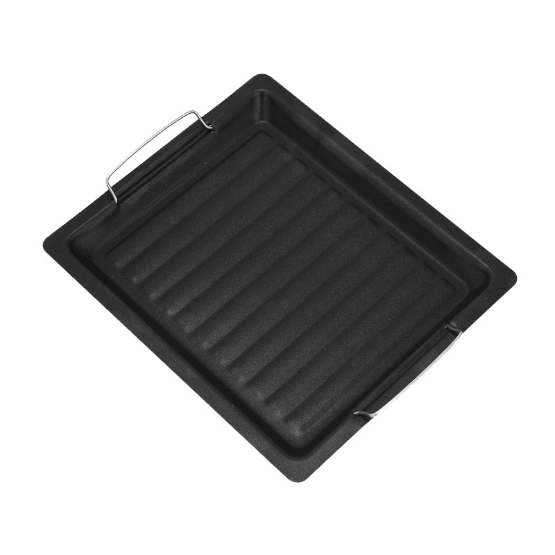 原始人烧烤工具配件家用烧烤盘韩式不粘煎盘户外烤肉盘30*25cm