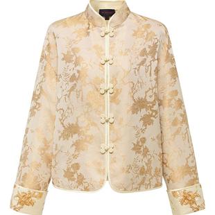 EP YAYING雅莹女装 中式立领对襟刺绣桑蚕丝外套 2025新款1233C