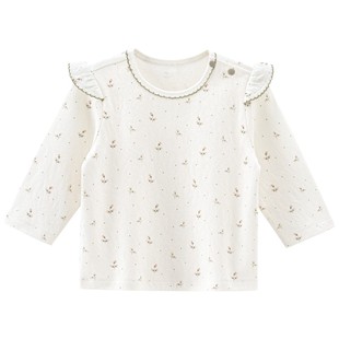 宝宝纯棉长袖T恤春秋季婴幼儿居家无骨睡衣服女童可爱上衣打底衫