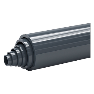 PVC美标化工级SCH8040管道ANSI管件接头工业深灰色给水排水硬管子