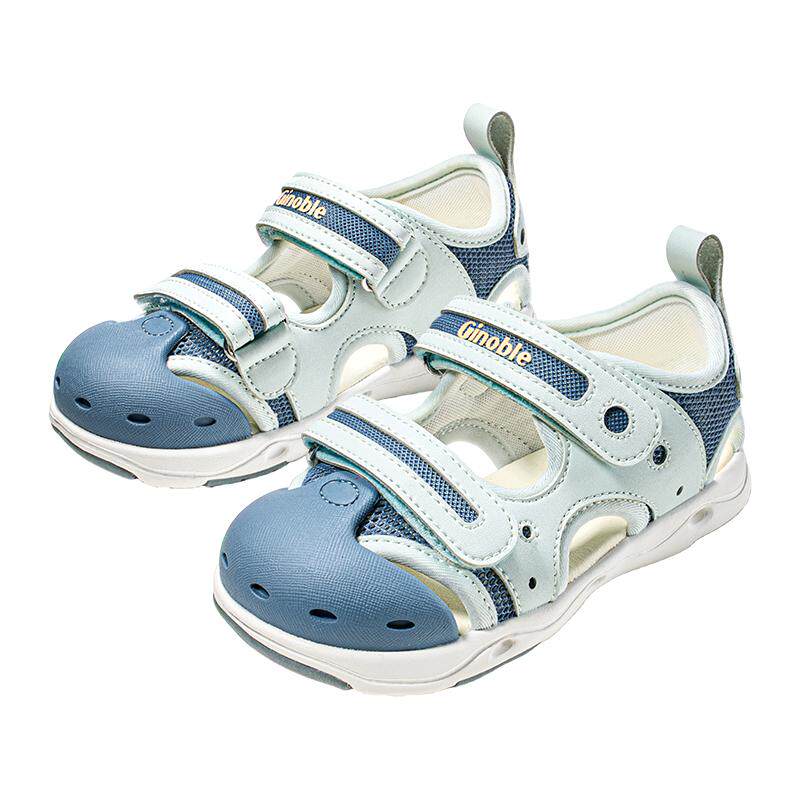 基诺浦机能鞋26年夏季新款经典拼色包头男女宝宝学步凉鞋GW1877