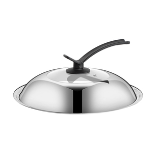 锅盖家用透明钢化玻璃耐热蒸锅炒锅组合盖28-40cm不锈钢汤锅盖子