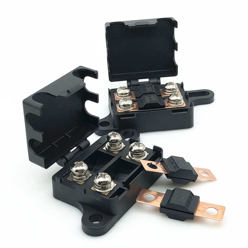 房车改装保险片底座汽车货车保险丝座保险盒改装座2进2出30A80A