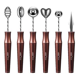 316不锈钢水果挖球器挖冰淇凌勺子水果分割雕花刀切西瓜神器套装