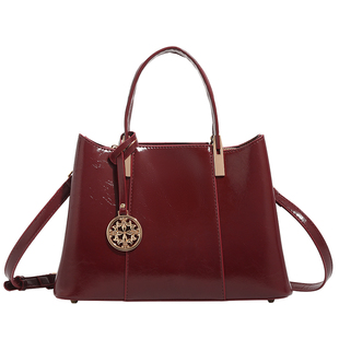 母亲节礼物妈妈包包女油蜡皮新娘结婚包中年婆婆手提包通勤斜挎包